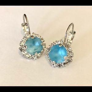 Frosted Aquamarine Earrings